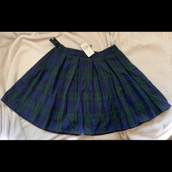 Blue/Green Pleated Skater Skirt *OLD PIC NOT NWT* - Picture 4 of 5